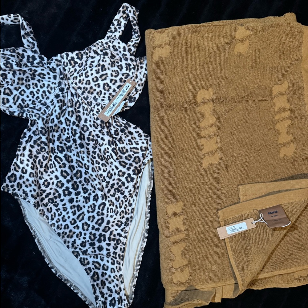 SKIMS Leopard Print Swimwear